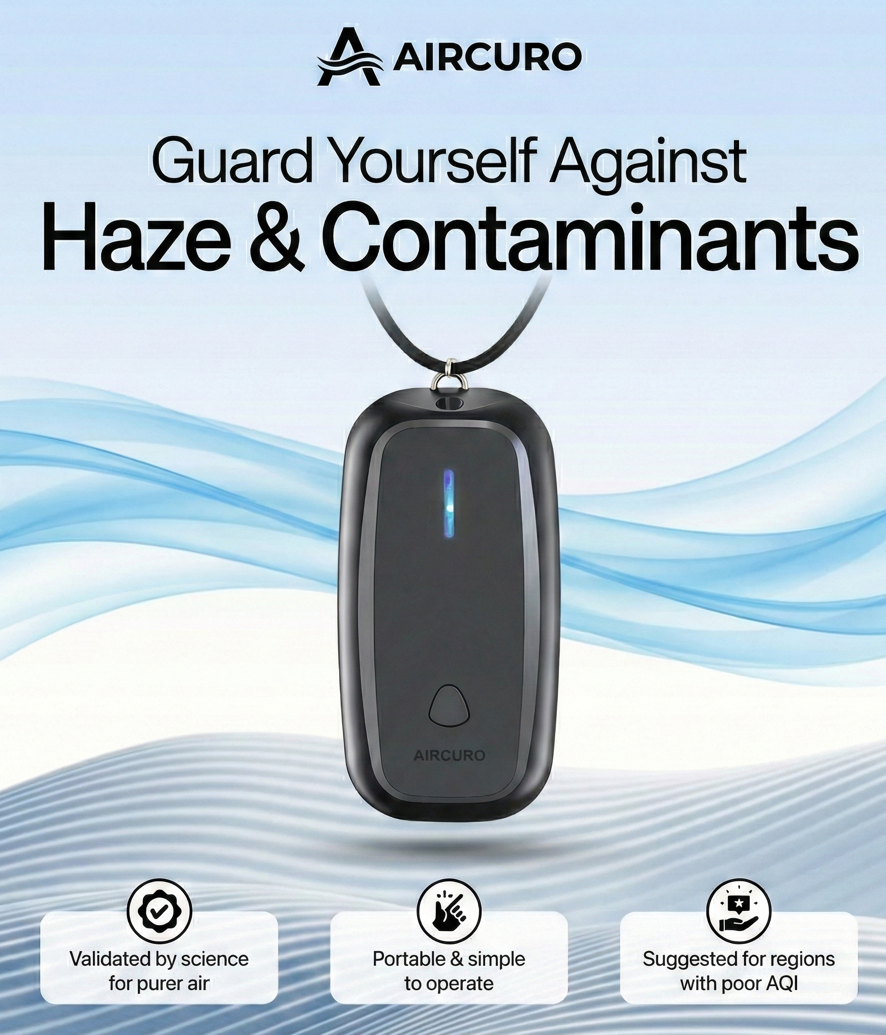 AIRCURO STICK — Advanced Wearable Air Purifier